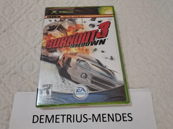 Jogo Burnout 3: Takedown do Xbox Clássico - Black Label e Lacrado!