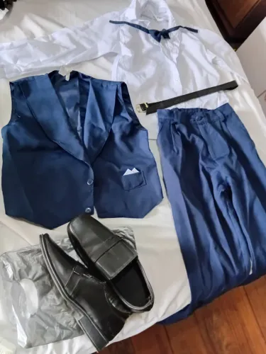 Roupa e sapato infantil completa social para cerimônias