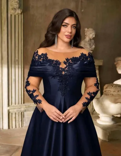 Vestido de festa azul tamanho G3