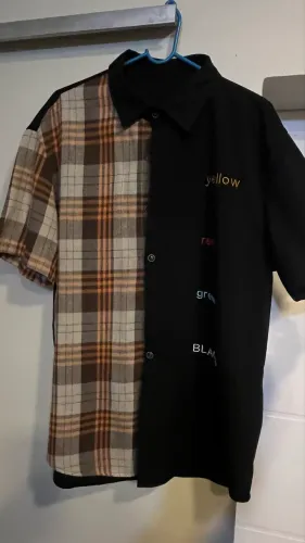 Camisa Streetwear Half Xadrez Preta