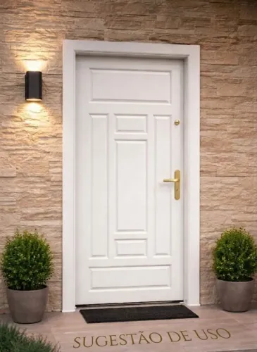 Porta de madeira Nobre externa completa! Viamão.