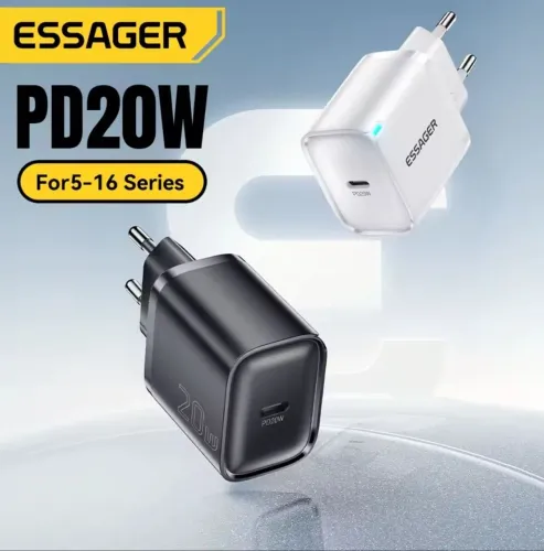 Carregador 20w Essager original tipo C 