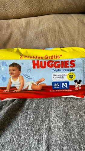 Fralda Huggies Tripla Proteção M - Pacote Lacrado 36 Unidades