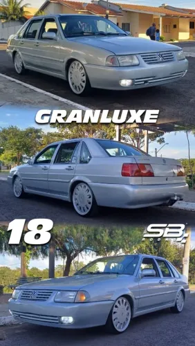 Rodas Vw Santana Gran Luxe aro 18 Prata 4x100 novas