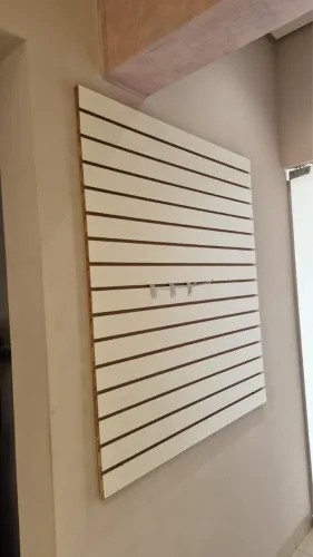 Painel Canelado Branco MDF com 15 réguas