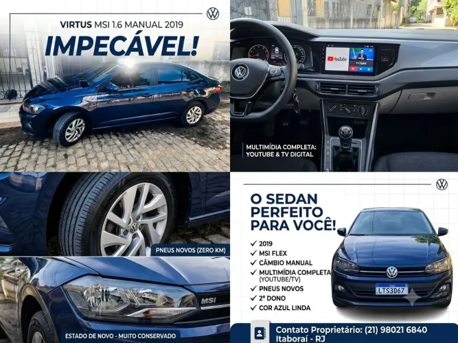 Volkswagen Virtus 1.6 MSI Flex 16V 5P Mec. 2019