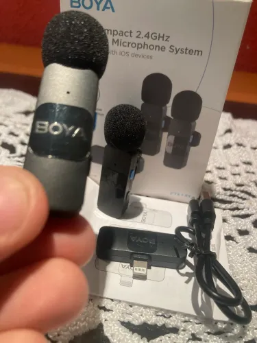 Microfone BOYA V20 Lightning para iPhone - Estado de Novo - Pouquíssimo Uso