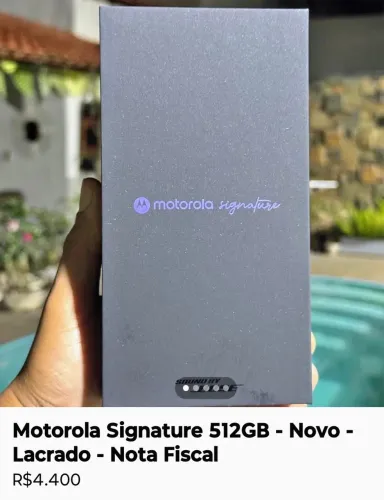 Motorola signature 512GB zero com nota fiscal na garantia