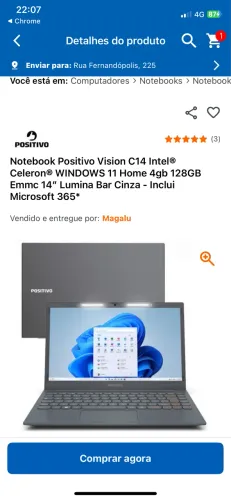 Notebook positivo c14 vision