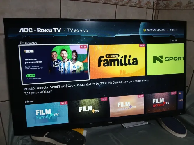 SMART TV AOC 43 POLEGADAS ROKU TROCO POR PS4  OU XBOX ONE