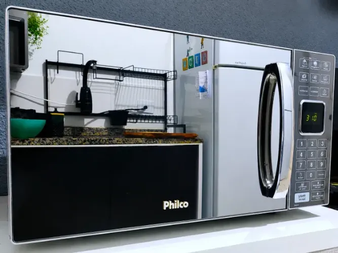 Vendo Microondas Espelhado Philco Bem Conservado + Entrega