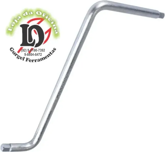Chave com encaixe quadrado de 8mm para parafuso do bujao de oleo do motor Renault -R151006