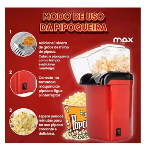 Pipoqueira Eletrica Sem Oleo 110v