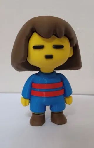 Estatueta colorida Frisk Undertale | Impressão 3D