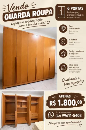 GUARDA ROUPA SEMI NOVO