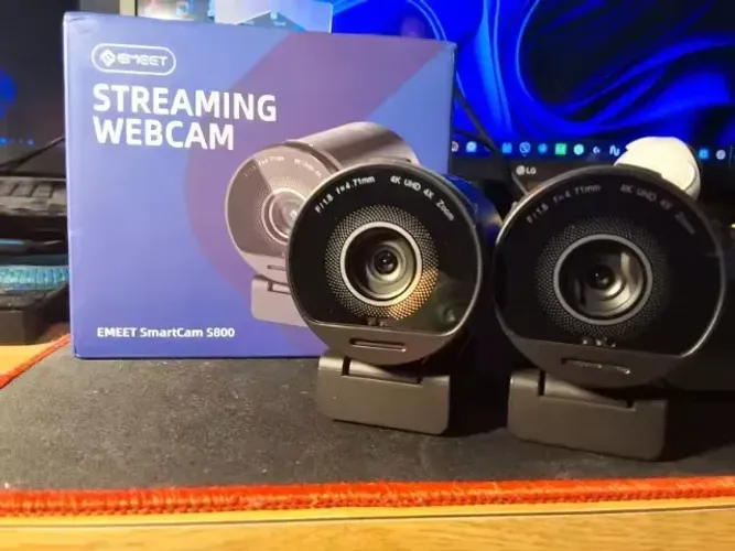 Webcam Emeet S800 4k Para Pc - Ultra Hd 4k Foco Automático