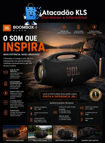 JBL BOOMBOX 4 PRETA
