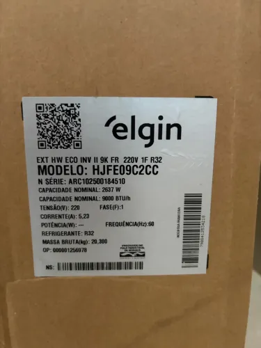 Ar condicionado Elgin Inverter 9000 btus/220v/