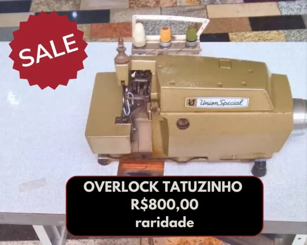 Overlock tatuzinho - raridade maquina de costura industrial