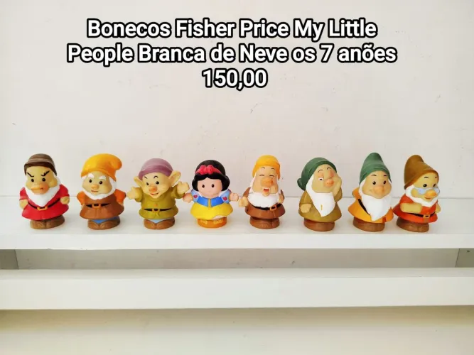 conjunto de bonecos Fisher-Price Little People: Branca de Neve e os 7 Anões