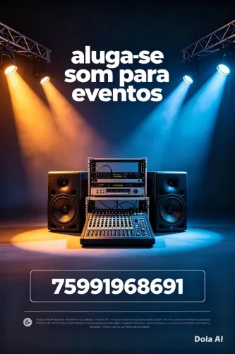 Alugo som para pequenos eventos