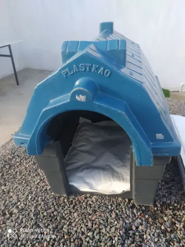 Kit casinha grande,caminha de alumínio com 2 colchões para cachorro 