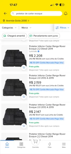 Protetor de cárter Range Roger Evoque