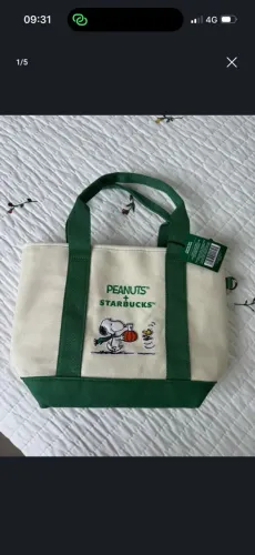 Bolsa peanuts Snoopy Starbucks
