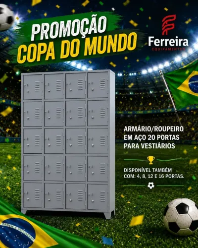 Roupeiro de aço pra vestiários novos 4 8 12 16 20 portas