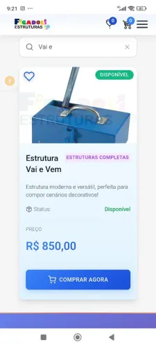 Estrutura vai e vem