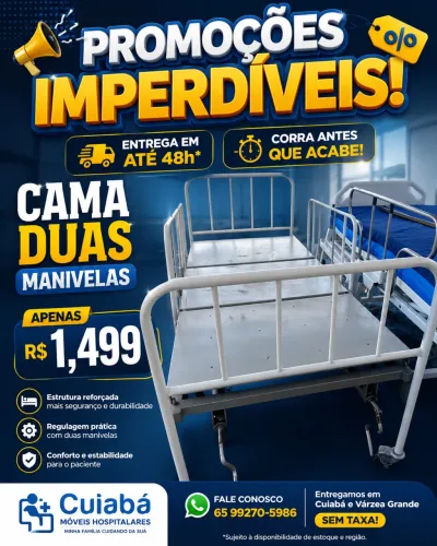 Cama duas manivelas usada R$ 1300