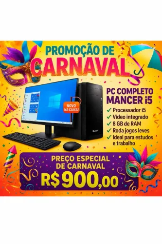 Vendo computador completo MANCER i5 novo na caixa 