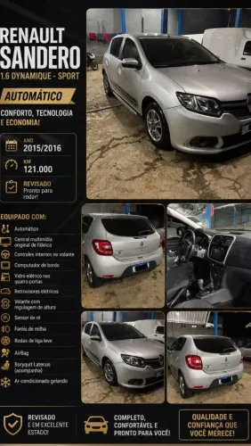 Renault Sandero Dyna. Easyr Hi-flex 1.6 8V 2015