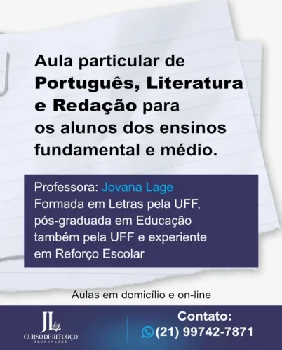 Aula Particular de Português, Literatura e Redação 