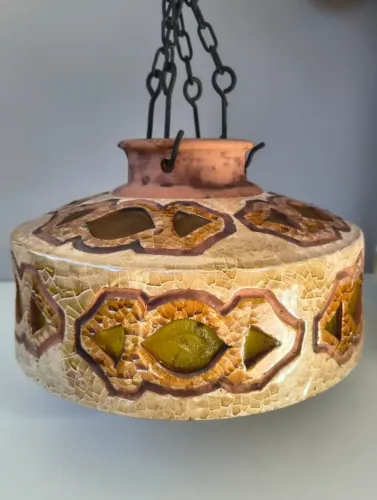 Lustre Pendente em Cerâmica Artesanal - Peça Decorativa Exclusiva