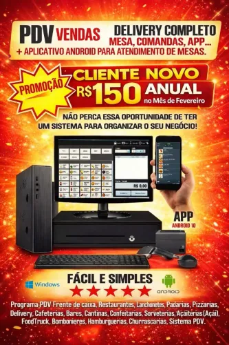 PDV vendas SUPER PROMOÇÃO para clientes novos.