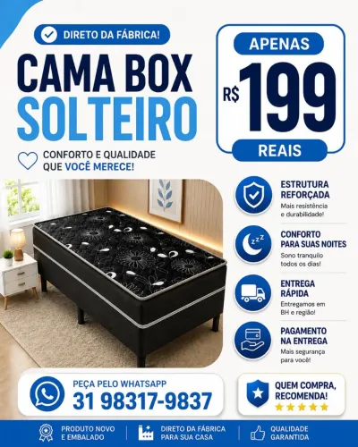 CAMA BOX SOLTEIRO