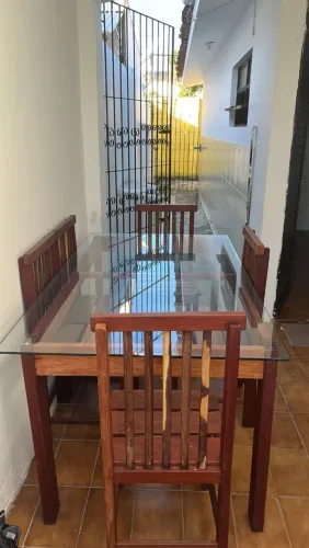 MESA 06 CADEIRAS MADEIRA MAÇARANDUBA