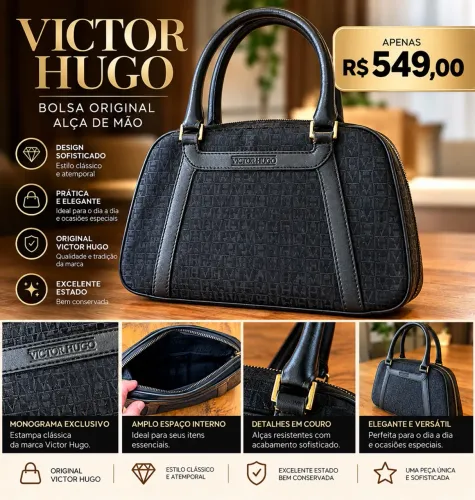 Bolsa Victor Hugo Preta |