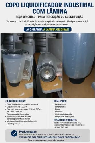 Copo Liquidificador Industrial NOVONOVO- Preço de Oportunidade