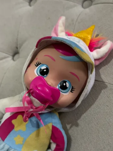 boneca cry babies dreamy unicórnio