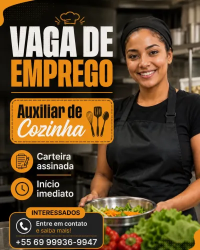Vaga auxiliar de cozinha 