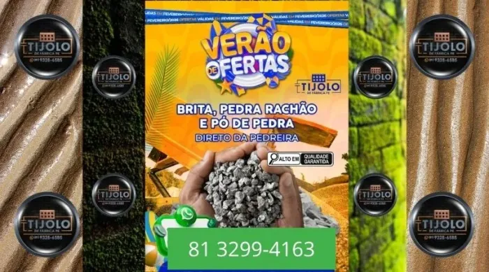 brita para construção e reforma 