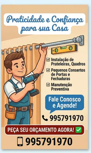 Marido de aluguel instalação de cortina