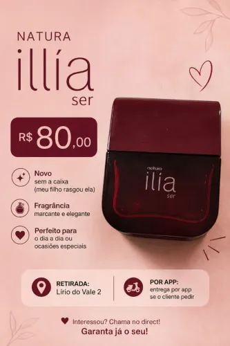 Vendo perfume Ilia Ser, no precinho, novo!!!