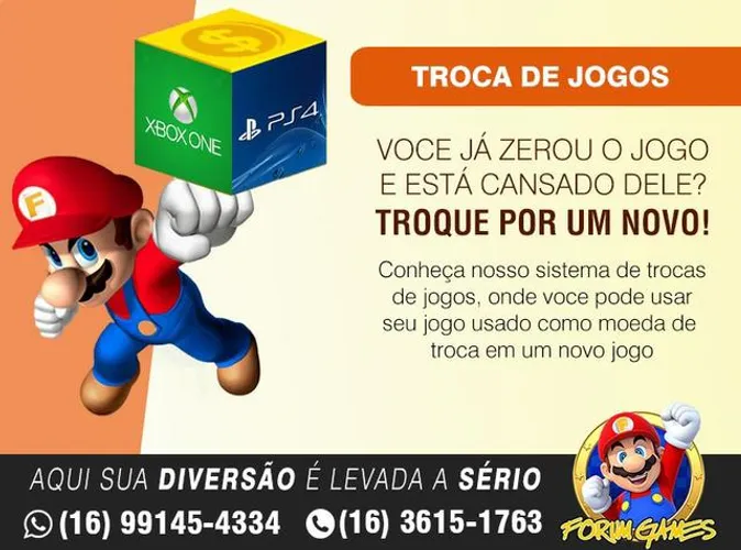 Troque seus Jogos do Xbox One e PlayStation 4