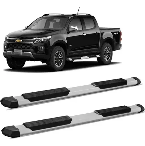 Estribo Lateral S10 2012 à 2021 Alumínio Prata Extreme C&K 