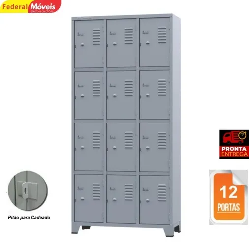 Armario de Aço c/ 12 Portas Pequenas - Promoção - Fazemos Entrega