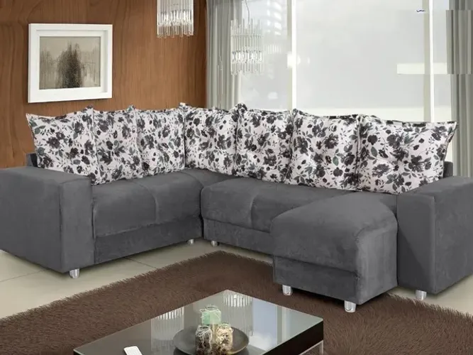 SOFÁ DE CANTO SUPER DESIGN CONFIRA !!! LR1065