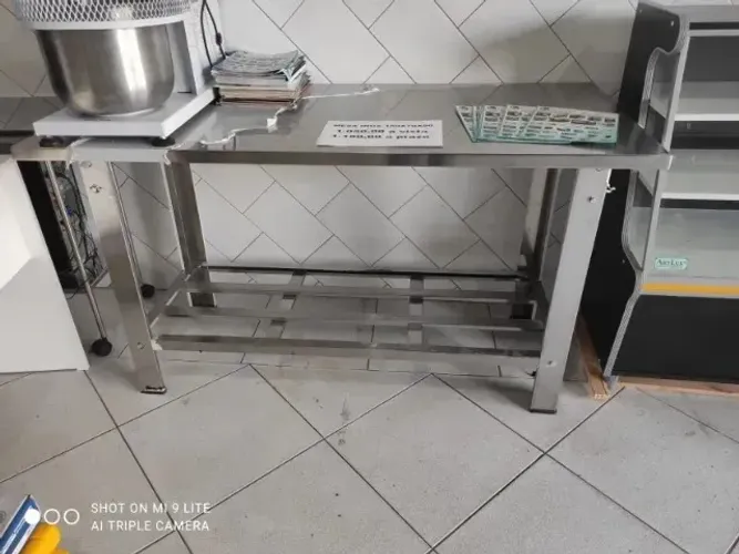 Mesa Desmontavel 1,50m - Marca Baronesa - Aço Inox